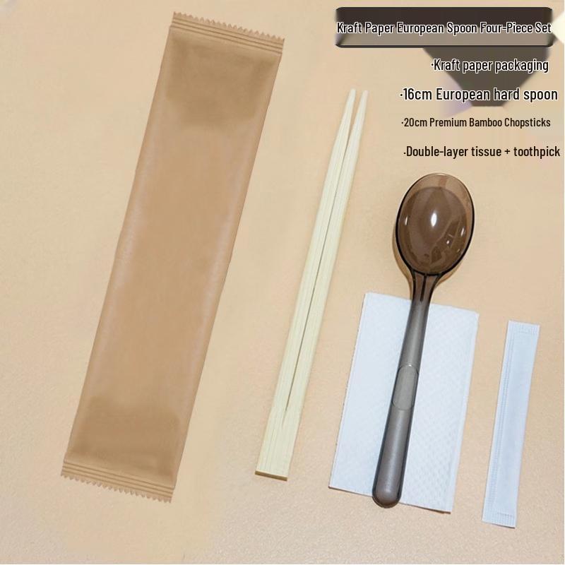 Mode Lanka European Style Disposable 4-Piece Cutlery Set