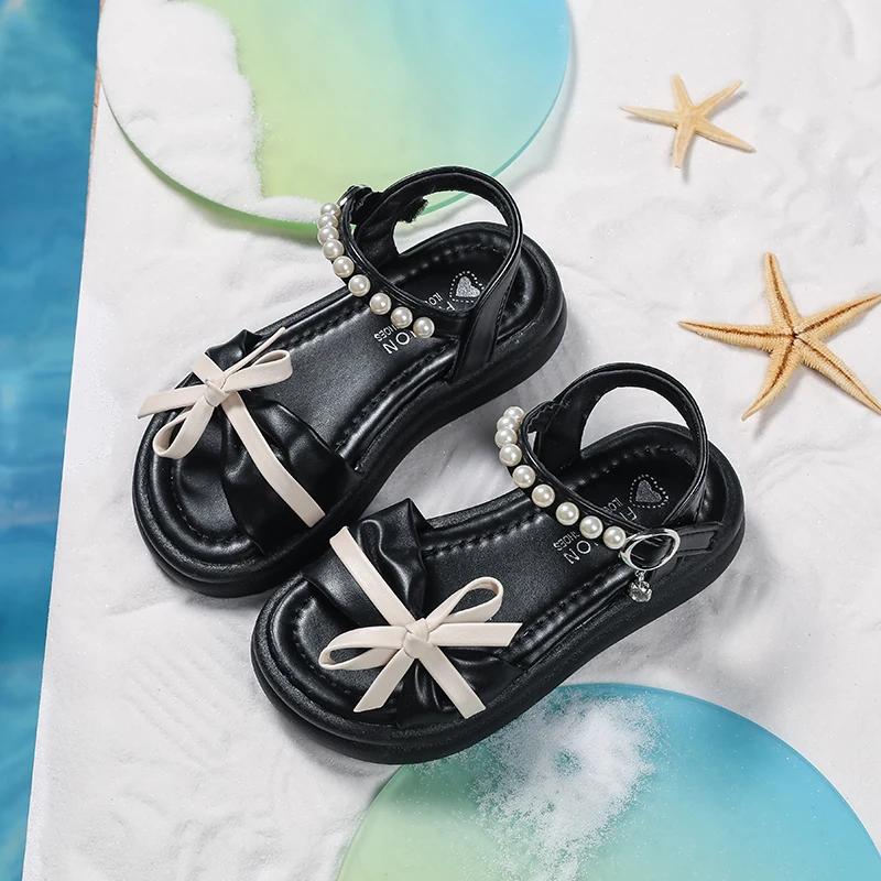 Girls' Shoes Children's Princess Kids Sandals 2025 New Summer Baby Soft Soled Ocean Beach Big Children's Sandals
