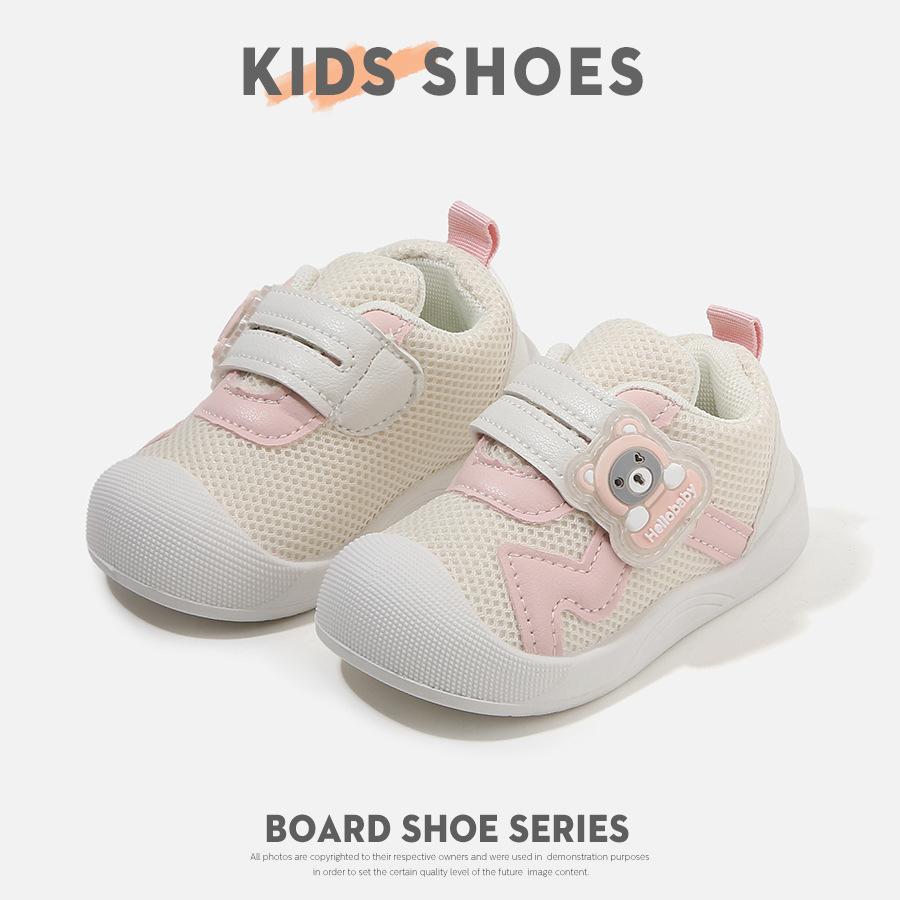 Baby toddler shoes 2025 spring and summer breathable mesh shoes boys and girls baby shoes cartoon non-slip soft sole boys and children single shoes