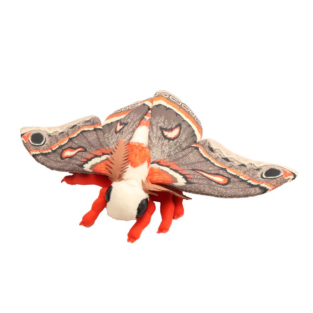 Hyalophora Cecropia Plush Toy Lifelike The Cecropia Moth Stuffed Animals Insect Enthusiasts Kids Christmas Gifts Home Decor 25cm