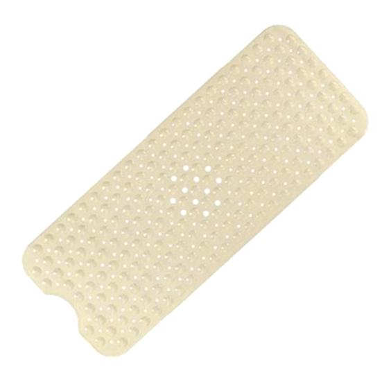Suction Cup Bath Mat Non-Slip Shower Mat Bathtub Rug with Drain Holes Machine Washable Bathroom Rug for Safe Shower Bath Use