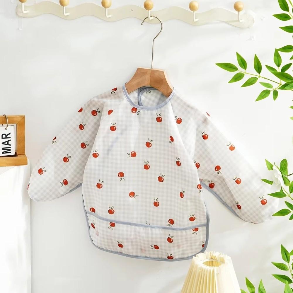 Washable Feeding Bib Long Sleeve Wash-Free Eating Bibs Portable Coveralls Bibs  Easy To Clean