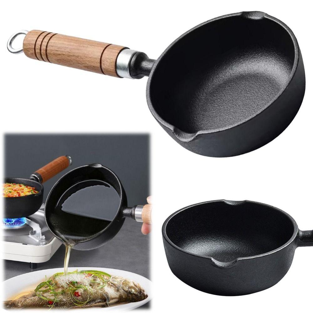 Thickened Non Stick Frying Pan Double Drip-Spouts Mini Cooking Pot Cooking Pot  Induction Cooker