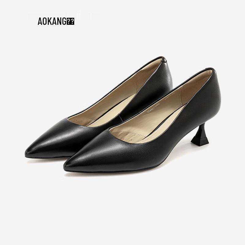 Aokang Women s Sheepskin Pointed Toe Stiletto Pumps EU 37