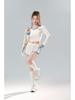 Korean Style 2025 Women's Slimming Sports Swimsuit: 4-Piece Set with Long Sleeves and Split Flat-Leg Design
