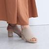 Himiko Chunky Heel Covered Sandals/643203 Beige 220