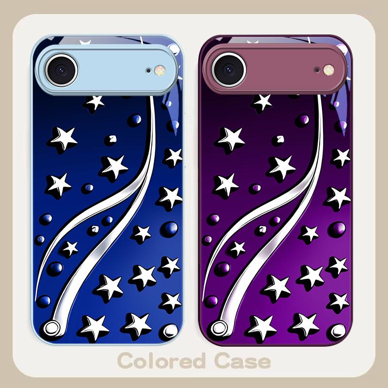 Tiefe Nacht mit Sternen Für iPhone 17 Air 16 E 15 14 13 Plus 12 mini 17 Pro Max 11Pro XR Xs X 7 8 11 Gehärtetes Glas Handyhülle