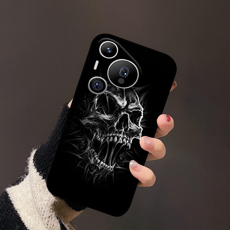 Чехол для Huawei Pura 70 Черный Матовый Милый Мягкий Силиконовый ТПУ Чехлы для Pura70 Pro Pura 70 Pro+ Плюс Ультра Чехол Защитный Fundas For Pura 70
