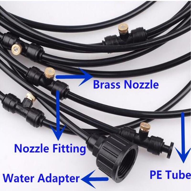 Tap Water Misting System for Courtyard and Trampoline Cooling