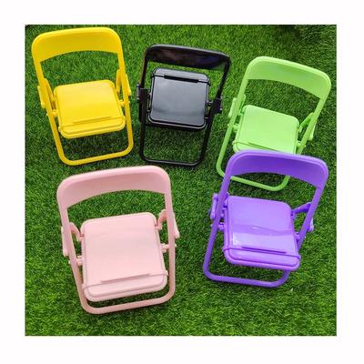 1:12 Colorful Dollhouse Folding Chair Furniture Artificial Miniature Plastic Armchair Toys Doll House Decoration Accessories