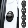 4pcs Car Logo Silicone Door Lock Protective Cover Sticker For Model 3 Model S X Model Y Roadster Cybertruck Semi Accessory