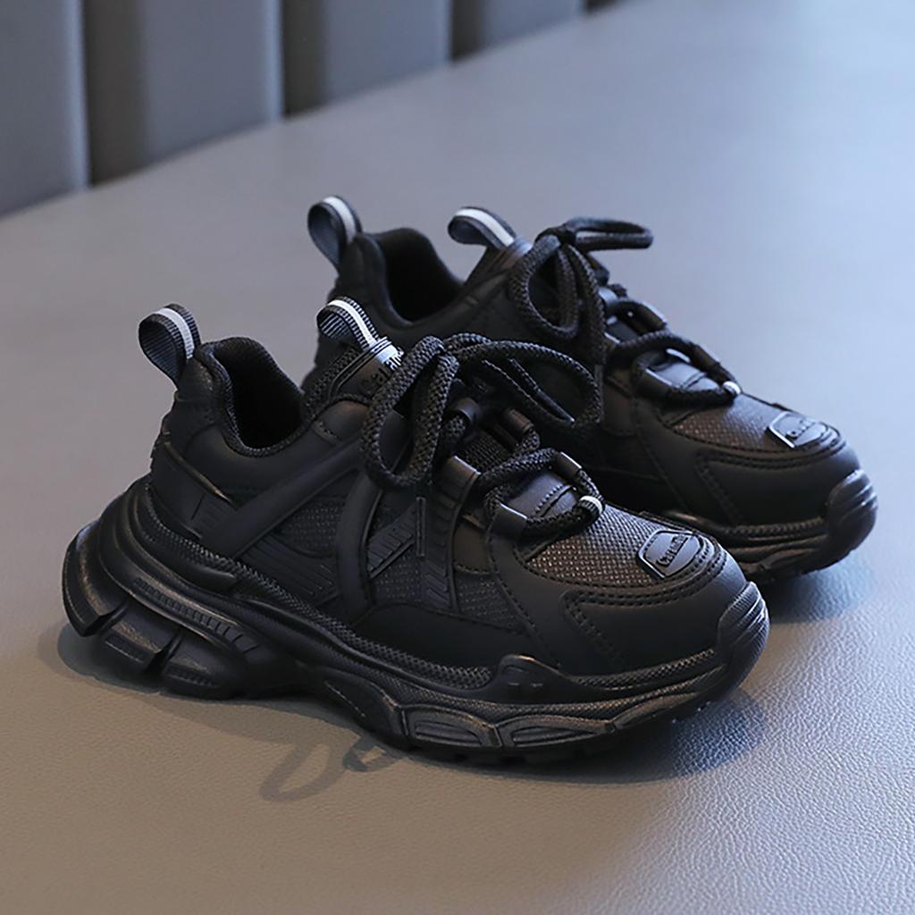 Kids Sneakers Fashion Sports Shoes For Boys Girls Lace Up Breathable Mesh Non-Slip Children School Running Shoes Toddlers