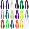 Heat Resistance Long Synthetic Hair 80cm Anime Straight Hairpiece Halloween Cosplay Wigs  Costume