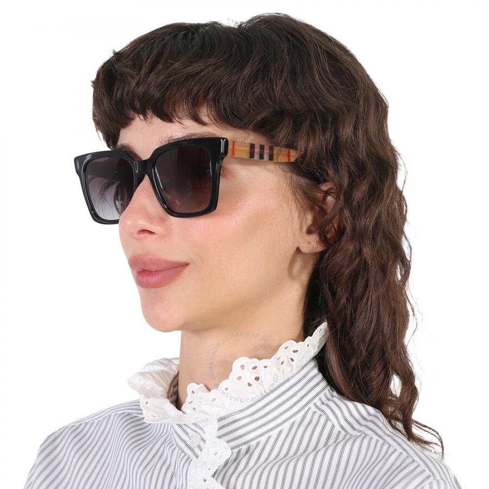 Burberry Maple Gray Gradient Square Ladies Sunglasses Be4335 39298g 53