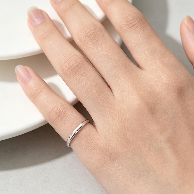 Korean Minimalist Pinky Ring for Women - High-End, Versatile, Simple Plain Band