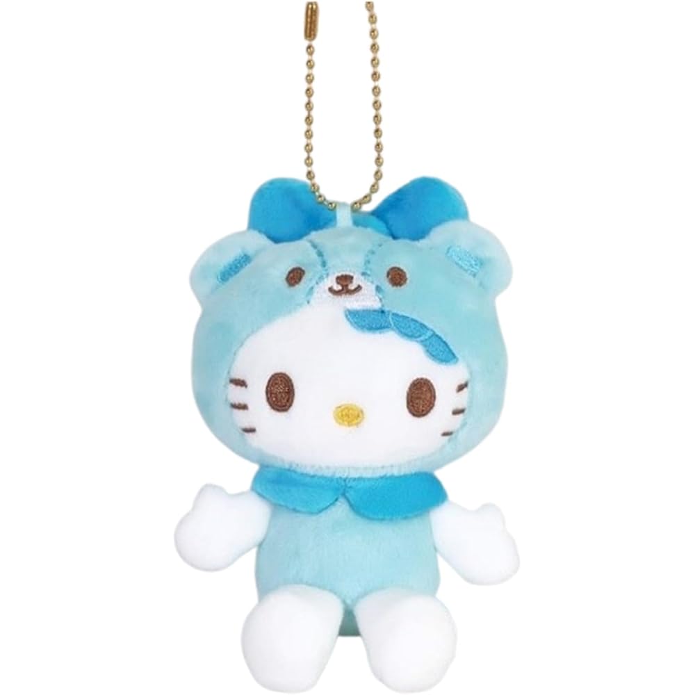Nakajima Corporation Hello Kitty Tiny Chum Transformation Blue Plush Toy 11x8.5x4.5cm