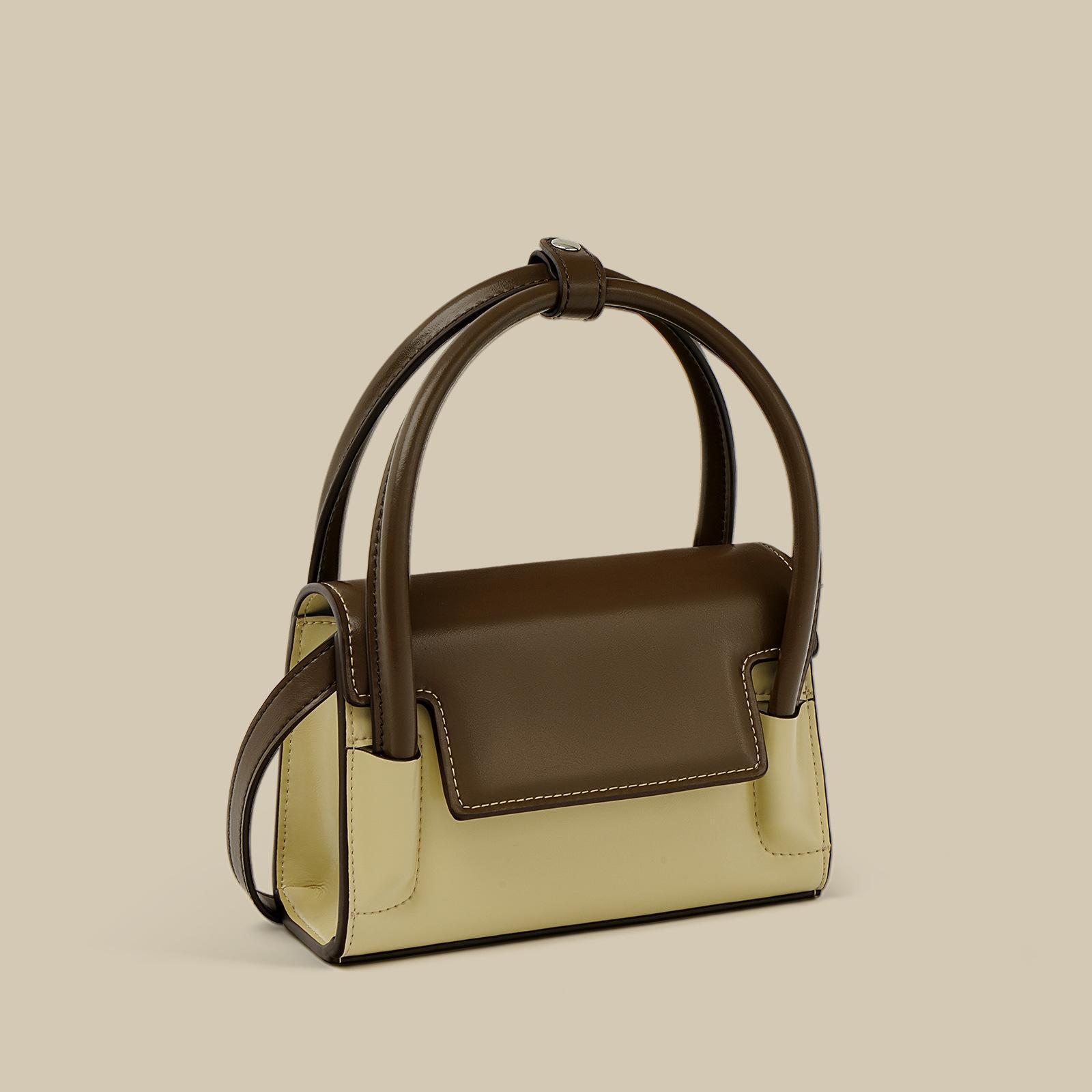 

Niche Design Small Square Bag Versatile Fashion Flip Contrasting Color Messenger Single Shoulder Messenger Bag білий