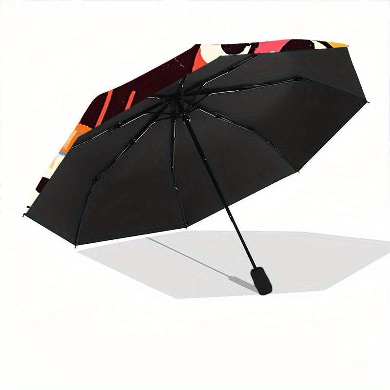 1pc Cat Whisker Automatic Open 8-Rib Windproof Umbrella, Travel & Commuting, Suitable for All Seasons