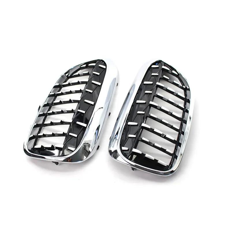 For BMW 5 Series G30 G38 Sedan G31 Touring 2017- 2x Car Grille Front Kidney Grill Diamond Style 51137390863 51137390864 Part