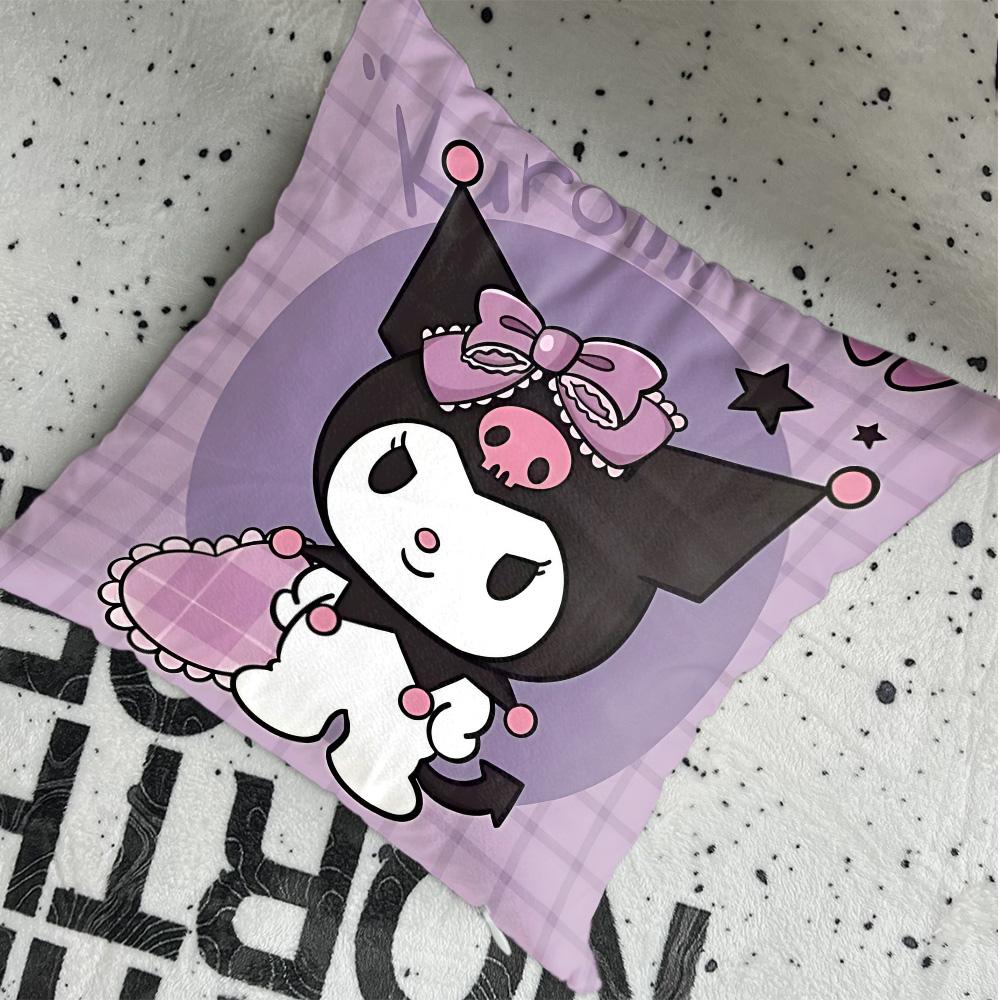 Kawaii KKuromi Pillowcase Cushion Cover x Ornamental Pillows Christmas Decoration  Personalized Gift Nordic Home