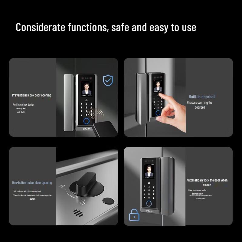 Deli Smart Glass Door Access Control Lock CN plug (adapter included)