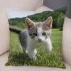 Cute Pet Animal Print Pillowcase Funny  Cat  Decoration Car Sofa Home Cushion Cover