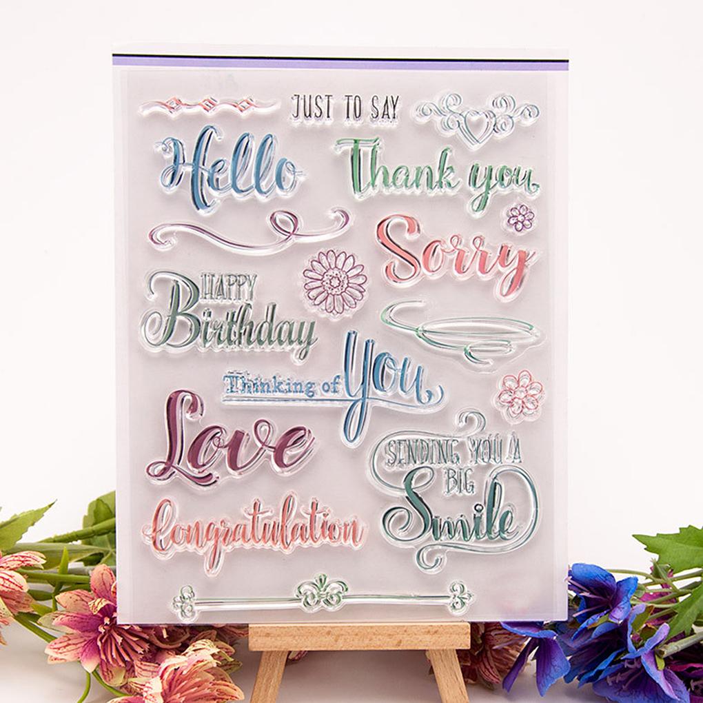 Stamp Word DIY Craft Seal Word Handmade TPR Album Expression Accessory