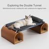 2-in-1 Tunnel Pet Camp Bed Collapsible Pet Sleeping Bed Washable Mesh Cover Cat Tunnel Bed Breathable for Indoor and Outdoor