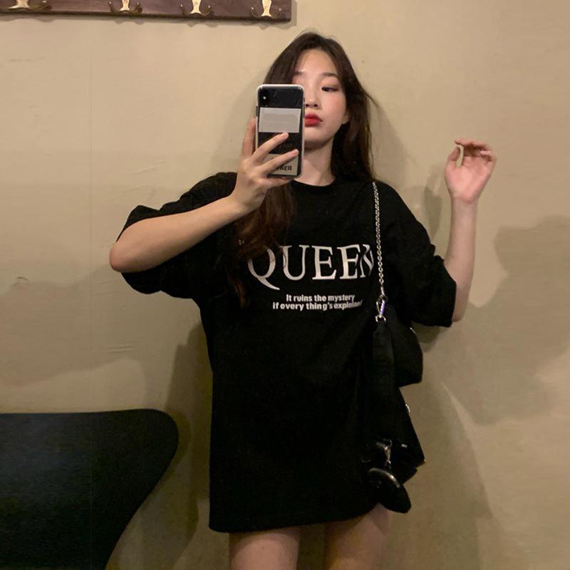 Women's Smiley Face Print Loose Short Sleeve Round Neck T-shirt - Casual Spring/Summer Top