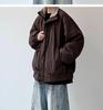 Herren Japanische Retro Lammwolle Warme Baumwolljacke - Winter Lockerer Schnitt, Samt Verdickt, Stehkragen Oberbekleidung