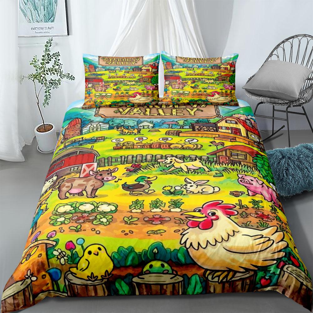 Animal Farm Valley Duvet Cover Set King Queen Double Full Twin Single Bed Linen Set