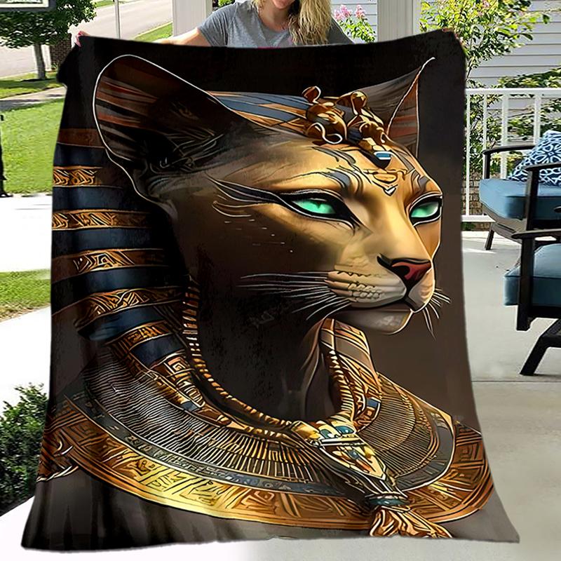 

1PC Ancient Egyptian murals, Vikings, Anubis blanket, all season lightweight home office outdoor nap multifunctional blanket 80cm x 120cm