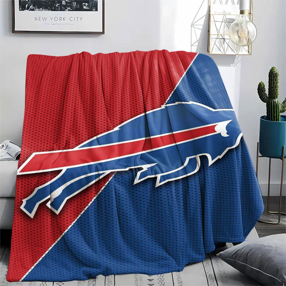 Buffalo Bills Bedruckte Flanelldecke, weicher Überwurf für Schlafzimmer Sofa, waschbar, Fanartikel, tolles Geschenk.