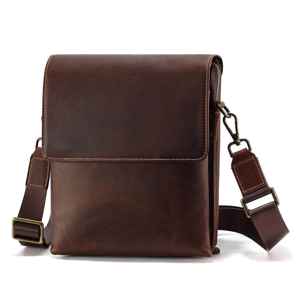 

Мужская винтажная сумка-кроссбоди из натуральной кожи