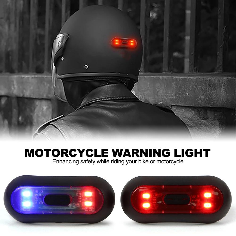 USB Rechargeable Motorcycle Helmet Strobe Light Safety Taillight Signal Lamp for Bike And Bicycle Riding