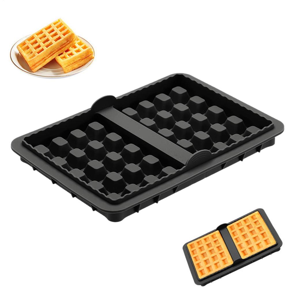 Waffle Maker Mold Air Fryer Silicone Baking Tray Non-Stick Cookie Tray Waffle Making Mold For Cookie Cake Dessert Pancake