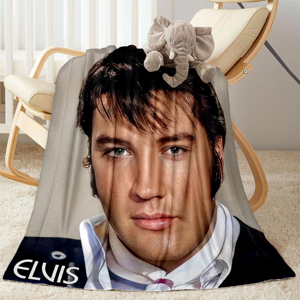 Love Elvis Presley Blanket Durable Comfort Great for Office Chair Bedding Chair All-Season Use Playful Design Birthday Christmas Gift Blanket