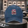 Shichi-Go-San Festival Print Washed Denim Baseball Cap Adjustable Casual Outdoor Sports Cap