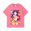 T-shirt Lavate 275 GSM 100% Cotone Dragon Ball V44 Stampa Waifu Pranzo Unisex T-shirt in Cotone Pesante
