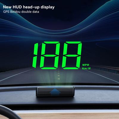 Velocímetro digital HUD para carro, projetor universal de para-brisa, GPS, fonte grande, medidor de velocidade KM/H MPH, plug and play para todos os carros