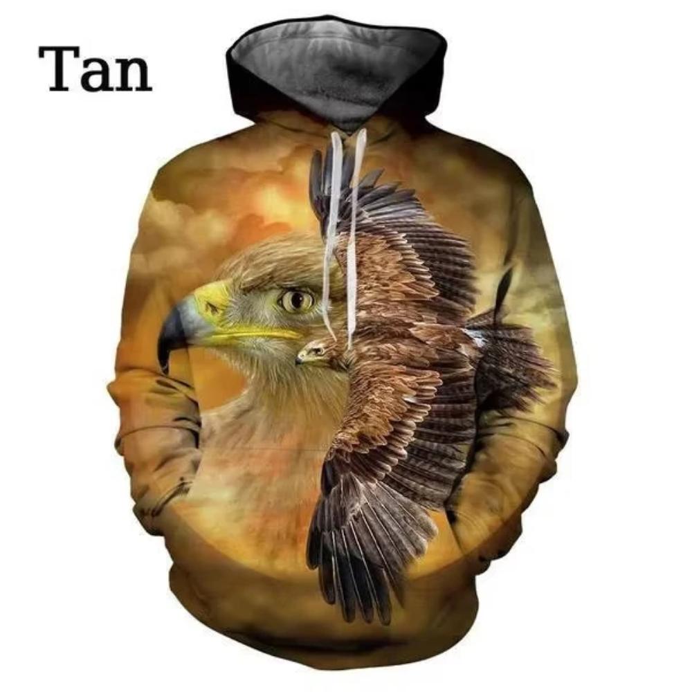 Animal Print Men's Versatile Hooded Sweatshirt Stylish Comfortable Hoodies Sweatshirts Men’s