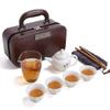 Chaxun Suet Jade Porcelain 1 Pot 4 Cups Travel Tea Set