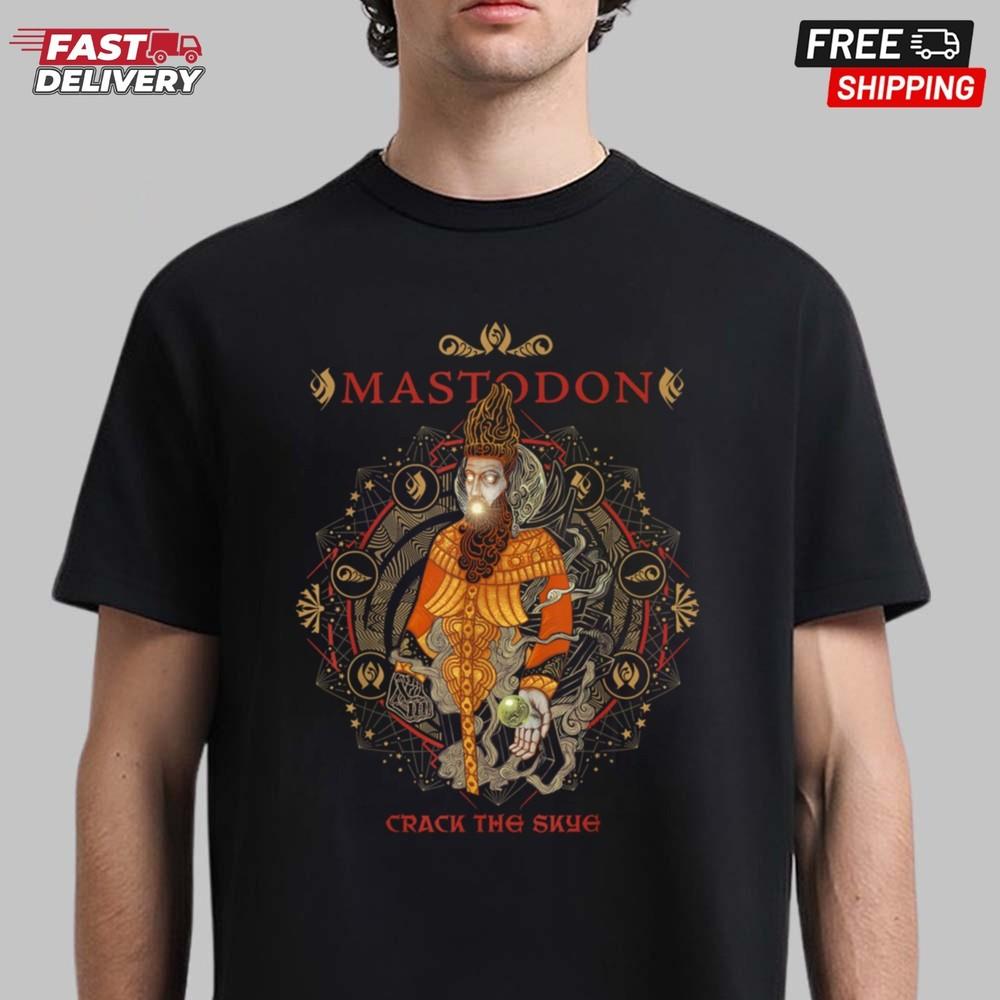 Футболка с космическими символами Mastodon, Футболка для группы хэви-метал, Подарок для фанатов, Унисекс Футболка S