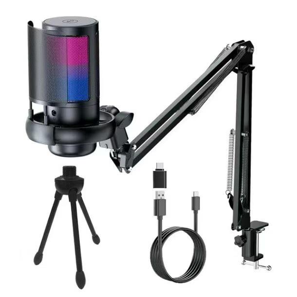 RGB USB Desktop Microphone for Live Streaming and Recording