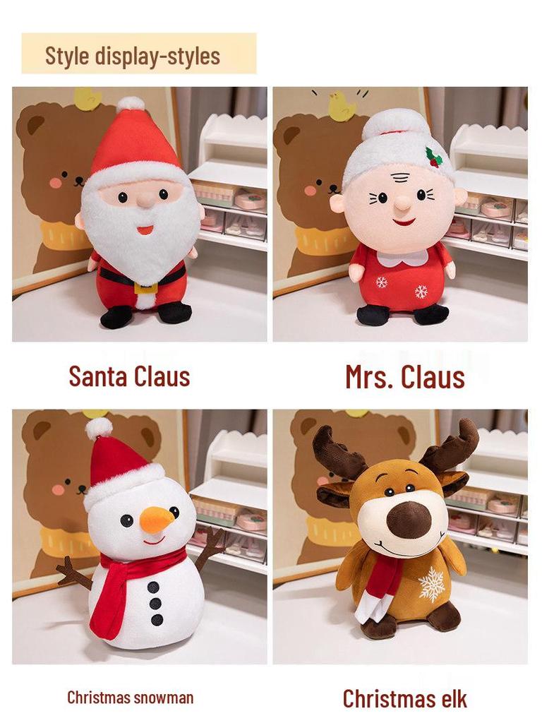 Plyšová bábika Santa Claus a sobovia Vianočná dekorácia Darček