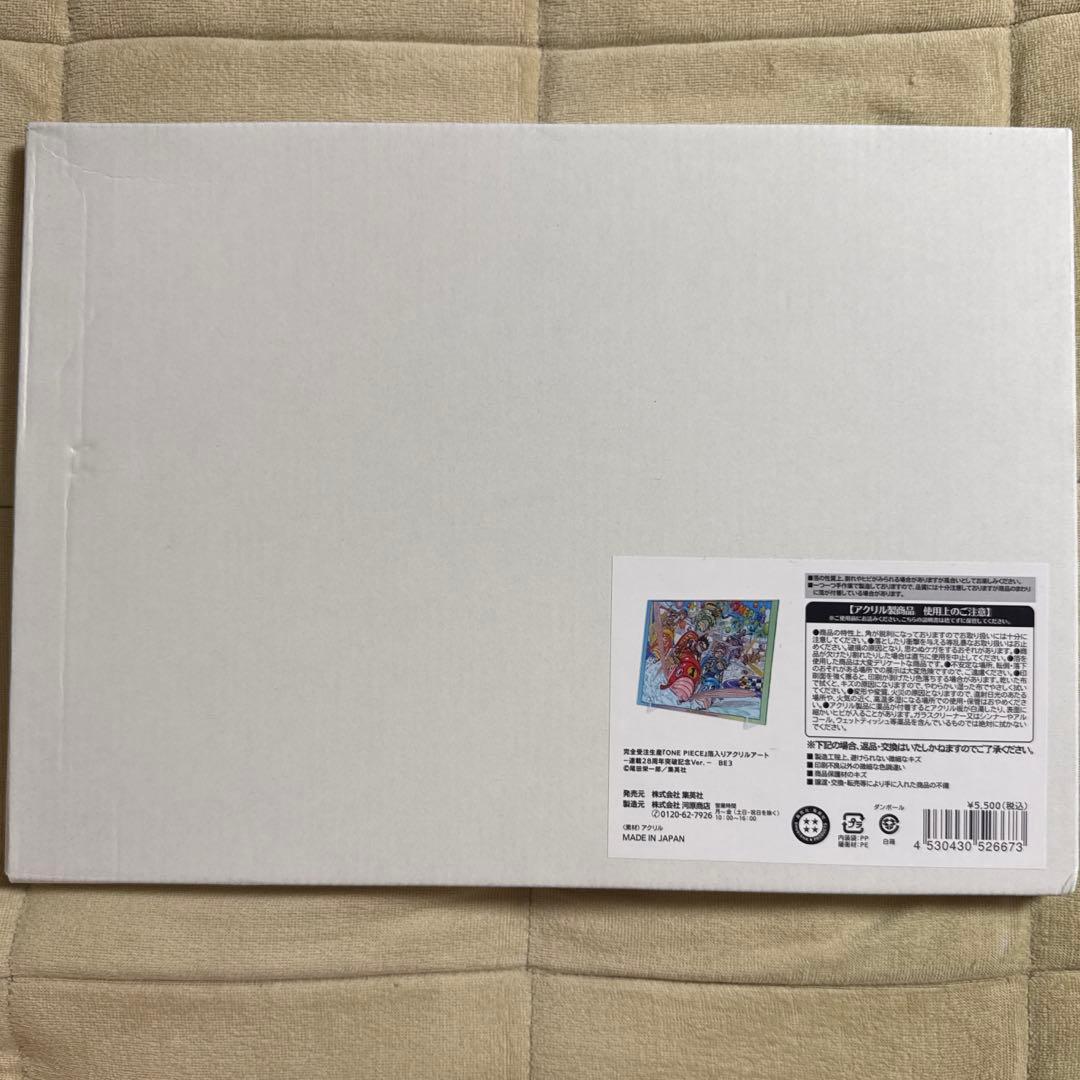 Used One Piece Acrylic Art with Foil 28th Anniversary Commemoration Ver.