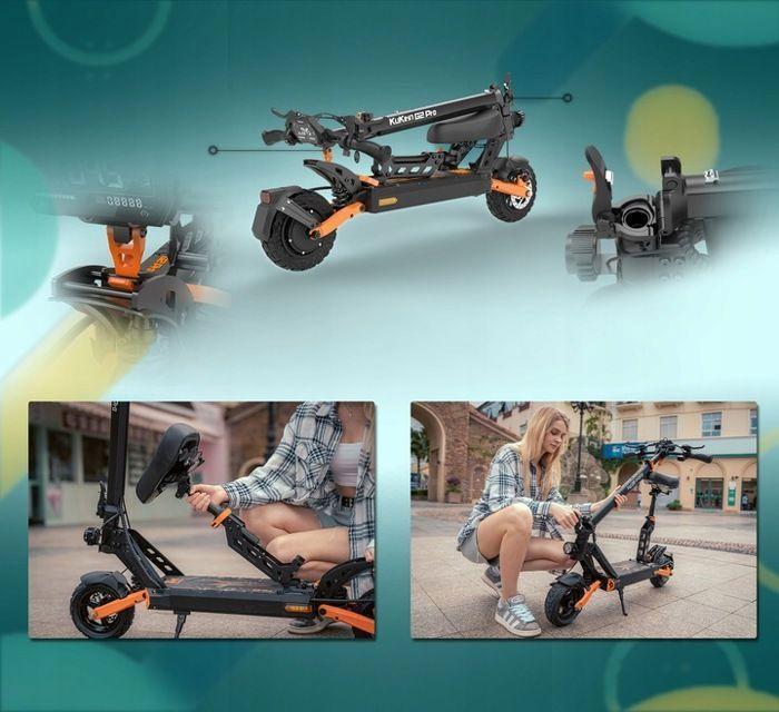 Elektrischer Roller KuKirin G2 Pro Motor 600W - Batterie 48 V 15,6 Ah Version 2024 - 9" Reifen - Reichweite 58 km - Bremsen bei