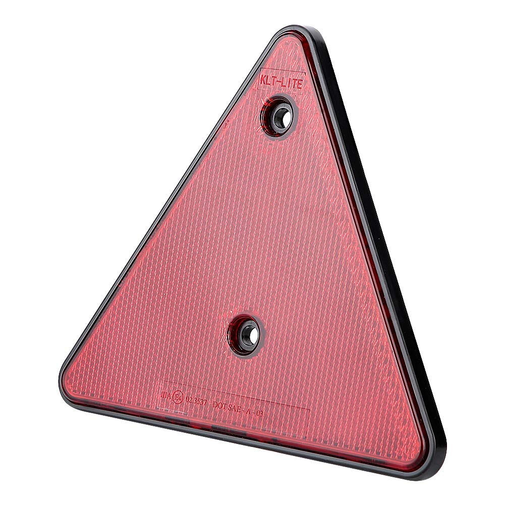 KIMISS UV PC Bezpieczeństwo Trójkątny Odblask Czerwony, Wodoodporny Trójkątny Odblask Odblask Jachtowy Słupek Bramowy dla Ciężarówki Przyczepy