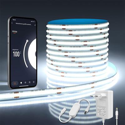 Hohe Intensität COB LED Streifen Tuya Smart Leben Wifi App Steuerung Flexible COB Neon Hintergrundbeleuchtung Lampe Band Arbeit Mit Alexa google Home EU Stecker