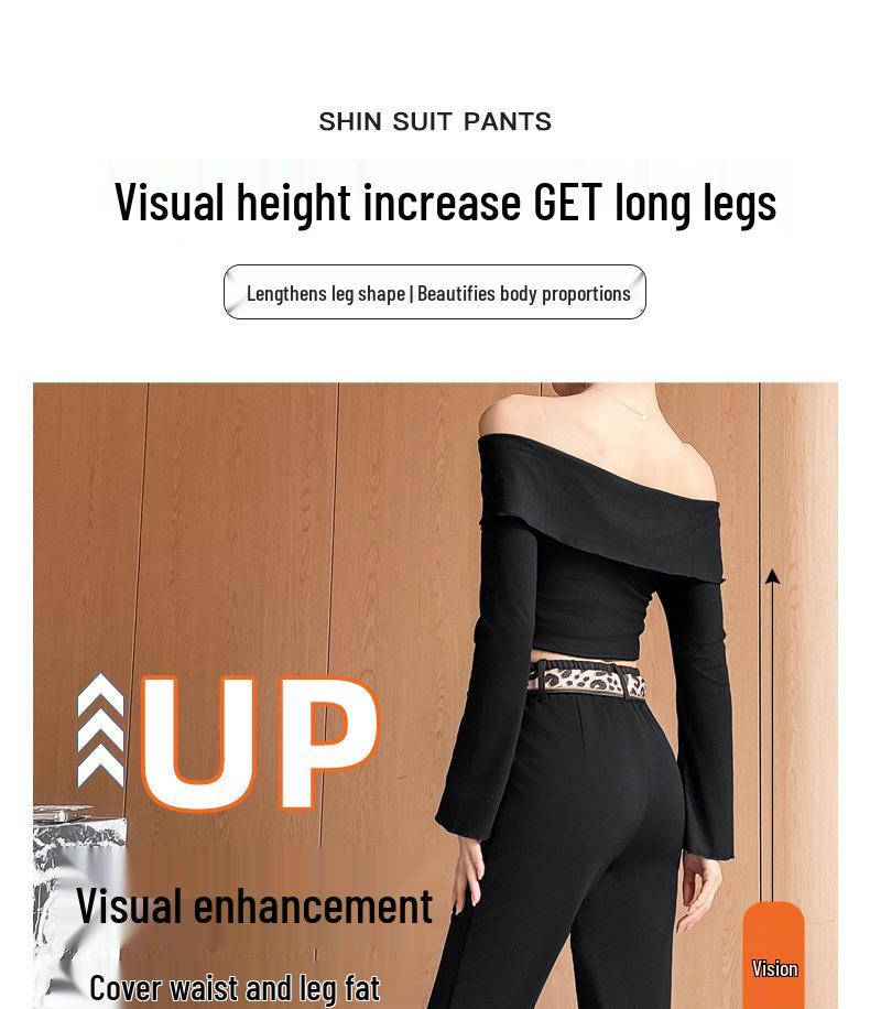 Women's High Waist Black Micro Flare Pants - Slimming Drape, Small Sizes, Bell Bottom Style for Spring/Autumn.
